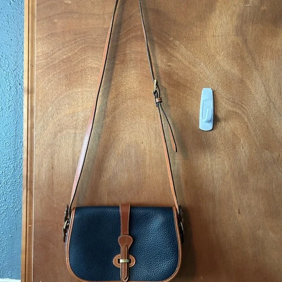 Dooney & Bourke Navy and Tan Crossbody Bag - Picture 15 of 15